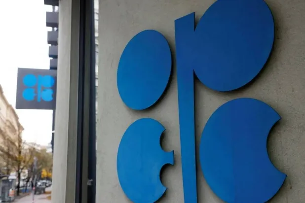 The logo of the Organization of the Petroleum Exporting Countries (OPEC) outside their headquarters in Vienna, Austria, November 30, 2023. (Reuters) 