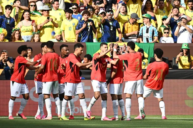 منتخب مصر يستعد لمواجهة بلجيكا بالمونديال (رويترز)