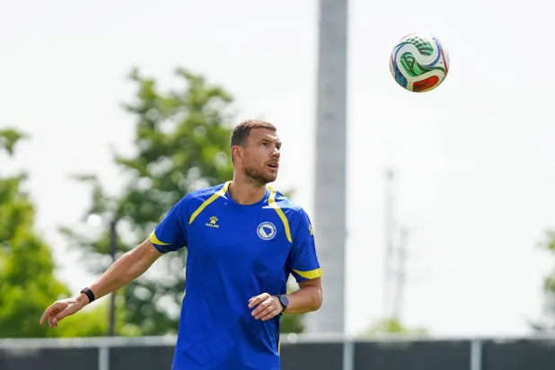 إدين دجيكو قائد منتخب البوسنة المخضرم (د.ب.أ)