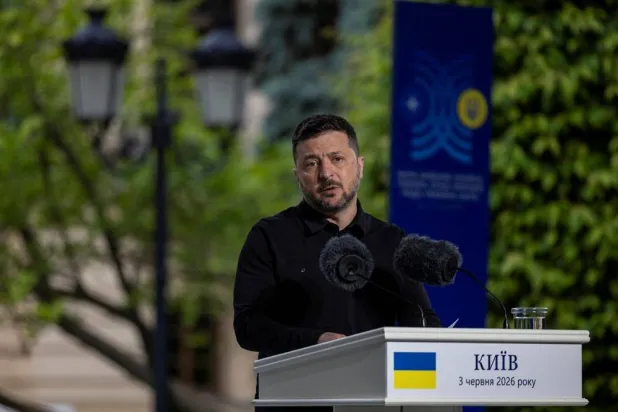  Ukrainian President Volodymyr Zelenskiy speaks during a joint press conference with NATO Secretary General Mark Rutte after talks, amid Russia's attack on Ukraine, in Kyiv, Ukraine, June 3, 2026. (Reuters)