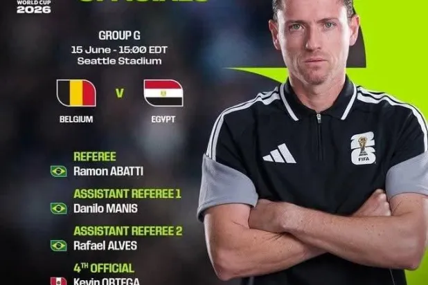 الحَكم البرازيلي رامون أباتي يقود طاقم تحكيم مصر وبلجيكا (فيفا)