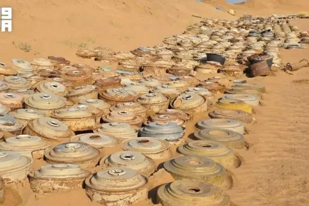 The Saudi Project for Landmine Clearance (Masam) in Yemen cleared 2,045 mines from various regions of Yemen during the second week of June 2026. (SPA)
