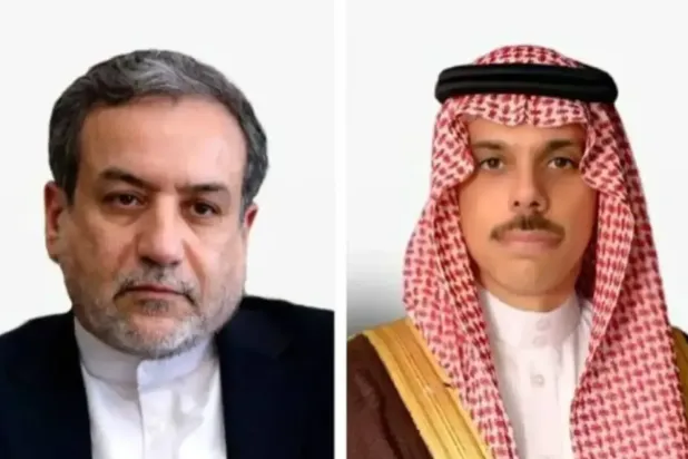 Suudi Arabistan Dışişleri Bakanı Prens Faysal bin Ferhan ve İran Dışişleri Bakanı Abbas Arakçi (Şarku’l Avsat)