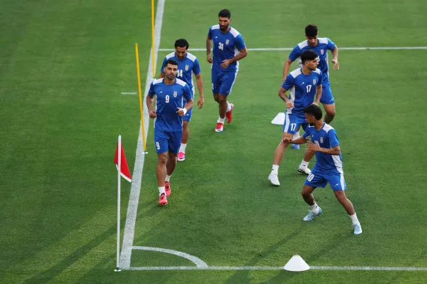 المنتخب الإيراني تدرّب في لوس أنجليس عشية مواجهته نيوزيلندا (أ.ف.ب)