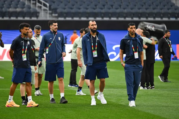 منتخب إيران يؤدي تدريباته في لوس أنجليس (أ.ف.ب)