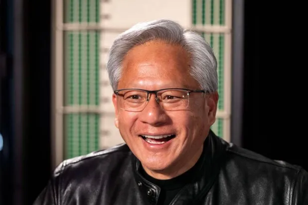  Jensen Huang, president and CEO of Nvidia, laughs during an interview before a groundbreaking ceremony for an expansion of Coherent's manufacturing facility on Tuesday, June 16, 2026, in Sherman, Texas. (AP) 