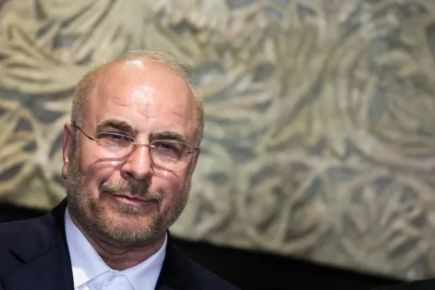 رئيس البرلمان الإيراني محمد باقر قاليباف... 12 أكتوبر 2024 (رويترز)
