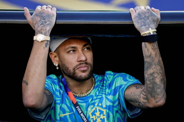 Soccer Football - FIFA World Cup 2026 - Group C - Brazil v Morocco - New York/New Jersey Stadium, East Rutherford, New Jersey, US - June 13, 2026 Brazil's Neymar Jr. looks on before the match REUTERS/Jeenah Moon