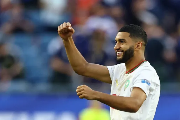 إسماعيل صيباري لاعب المنتخب المغربي (رويترز)