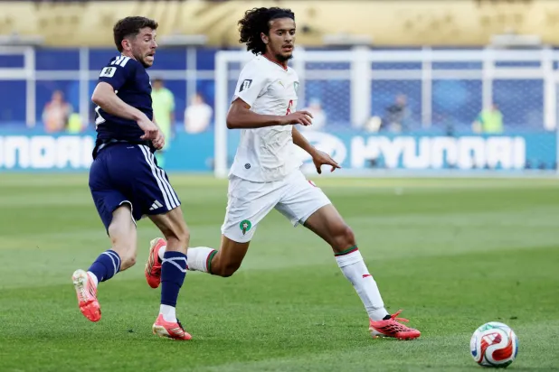 أيوب بوعدي يتألق مع منتخب المغرب في سن الـ18 (أ.ف.ب)