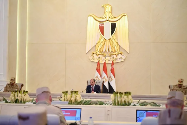 الرئيس المصري عبد الفتاح السيسي يترأس اجتماعاً للمجلس الأعلى للقوات المسلحة (أرشيفية - «الرئاسة»)