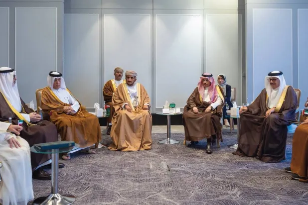جانب من الاجتماع الوزاري الخليجي التنسيقي الذي عقد في العاصمة عمان (التعاون الخليجي)