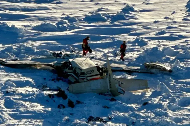 Alaska'da bir Amerikan helikopterinin enkazı (Arşiv)