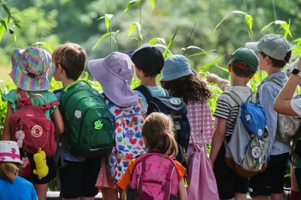  A school class visit the zoo of Kronberg near Frankfurt, Germany, Tuesday, June 23, 2026. (AP) 