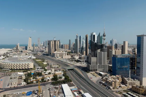 A drone view shows Kuwait City, in the aftermath of strikes by Israel and the US on Iran, in Kuwait, February 28, 2026. REUTERS/Stephanie McGehee