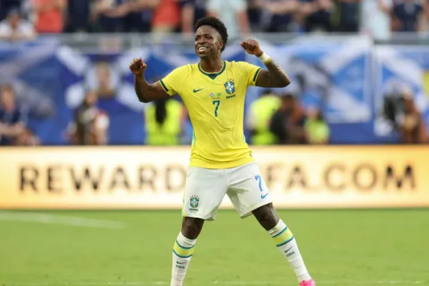 Vinicius Junior has four goals so far at this World Cup after netting twice in Wednesday's 3-0 defeat of Scotland. PATRICIA DE MELO MOREIRA / AFP
