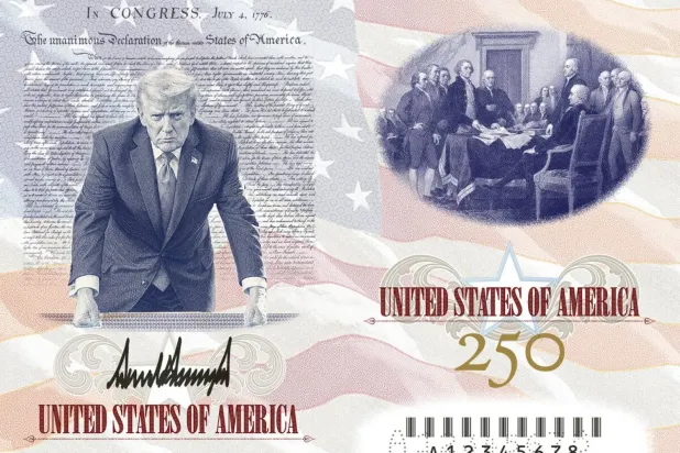 Trump'ın resmini taşıyan yeni, sınırlı sayıda üretilmiş ABD pasaport tasarımının fotoğrafını paylaştığı bir gönderi ("Truth Social")