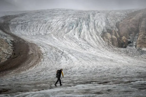 Switzerland's glaciers are taking a hammering from the European heatwave. Fabrice COFFRINI / AFP/File
