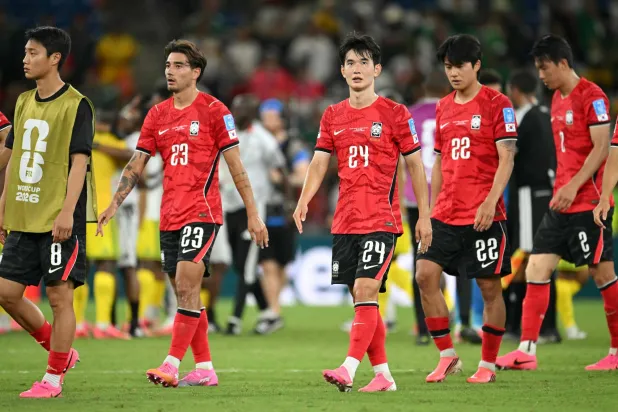 خروج مخيب للمنتخب الكوري من بطولة كأس العالم لكرة القدم (أ.ف.ب)