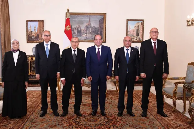 الرئيس المصري عبد الفتاح السيسي يستقبل رؤساء الهيئات القضائية الجدد الثلاثاء (الرئاسة)
