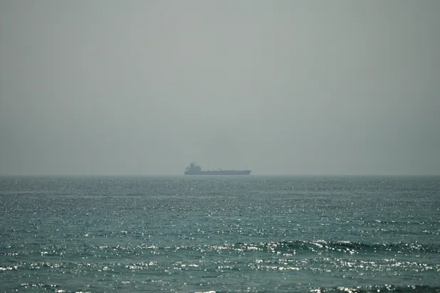 Oil tanker Al Shaffiah sails at the sea near the Omani coast, as seen from Musandam, Oman, June 26, 2026. REUTERS/Stringer
