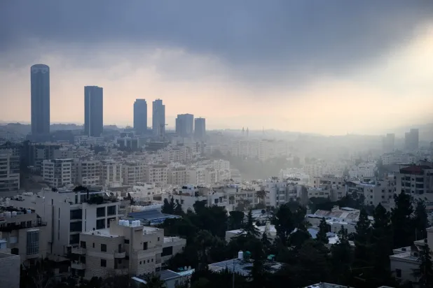 05 February 2025, Jordan, Amman: A view of numerous buildings in the city center. (dpa) 