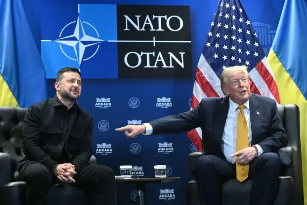 Trump, Ankara'daki NATO Zirvesi'nde Zelenski'ye Patriot füzeleri için lisans sözü vermişti (AFP)
