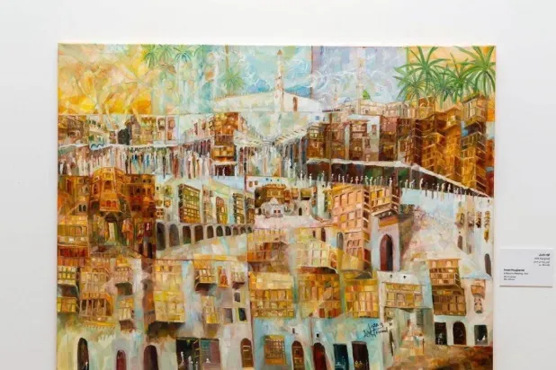 لوحات مغربل شاهد حي على إيقاع الحياة المدينية وتحكي للأجيال قصص مآذنها وحاراتها (وزارة الثقافة)