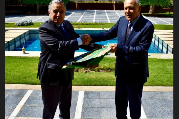 نبيل فهمي يتسلم مهامه أميناً عاماً لجامعة الدول العربية خلفاً لأحمد أبو الغيط يوم الأربعاء (صفحة الجامعة على «فيسبوك»)