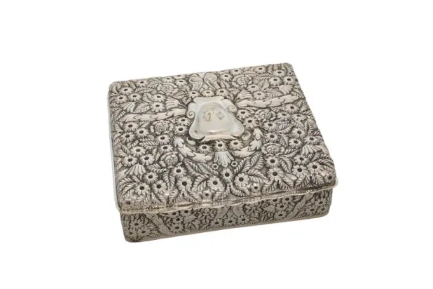 An Edwardian silver jewellery box, crafted in Chester in 1908 was part of the collection. (AP) 