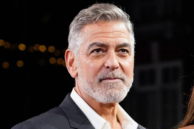 George Clooney appears at the screening of the film "The Boys In The Boat" in London on Dec. 3, 2023. (AP)