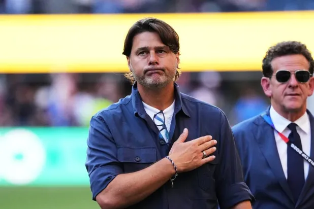  United States head coach Mauricio Pochettino walks off the pitch after losing to Belgium in their World Cup round of 16 match in Seattle, Monday, July 6, 2026. (AP) 