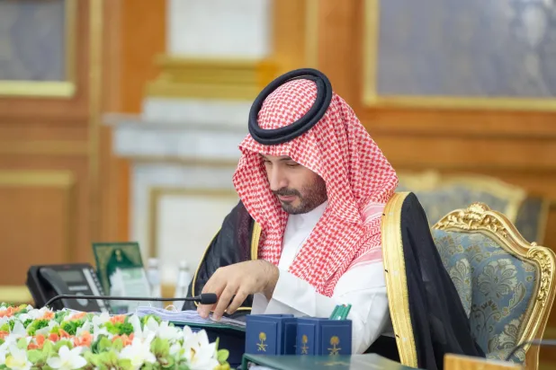 Prince Mohammed bin Salman bin Abdulaziz Al Saud, Crown Prince and Prime Minister, chairs the Cabinet meeting in Jeddah. (SPA)