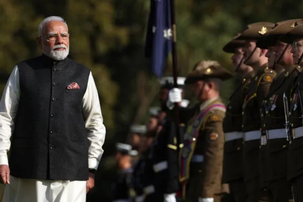 Recent undercurrents of anti-migrant sentiment risk tarnishing Modi's trip to a nation long proud of its tolerance. MARTIN KEEP / AFP

