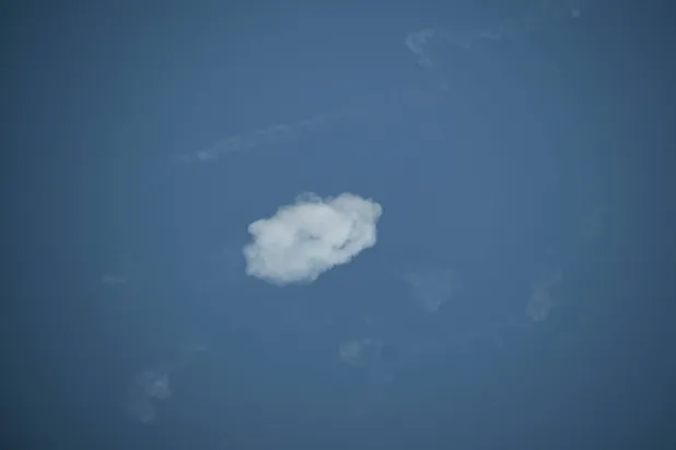 Air defense interceptions are seen in the sky above Doha on July 12, 2026. AFP