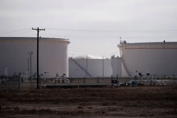 FILE PHOTO: Crude oil storage, a part of the United States' strategic oil reserve, is pictured in the Permian Basin oil field near Midland, Texas, US February 18, 2025.  REUTERS/Eli Hartman/File Photo