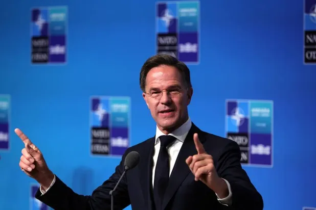 NATO Secretary General Mark Rutte speaks upon arrival at the 2026 NATO summit in Ankara, Türkiye, 08 July 2026. (EPA) 