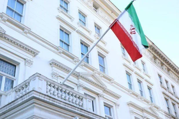 مبنى السفارة الإيرانية في العاصمة البريطانية لندن (وكالة إرنا)