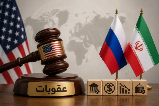 صورة تعبيرية مولّدة بالذكاء الاصطناعي... فرضت وزارة الخزانة الأميركية ⁠عقوبات ‌جديدة لمكافحة انتشار ‌الأسلحة والإرهاب ‌تستهدف ‌أفراداً وكيانات في روسيا ⁠وإيران (الشرق الأوسط)