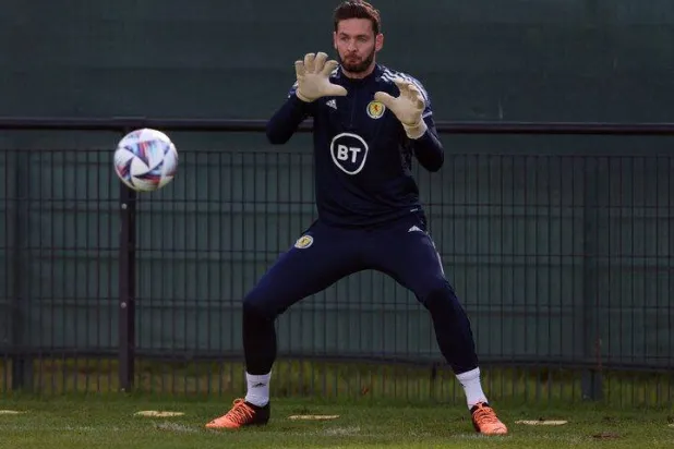 Soccer Football - UEFA Nations League - Scotland Training - Oriam, Edinburgh, Scotland, Britain - September 26, 2022 Scotland's Craig Gordon during training REUTERS/Russell Cheyne/File Photo