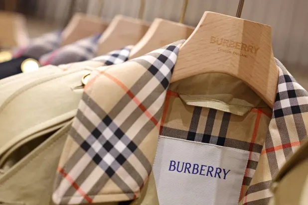 A Burberry trench coat with the Burberry label is displayed at the Burberry flagship store in Regent Street, London, Britain, September 8, 2025. (Reuters)