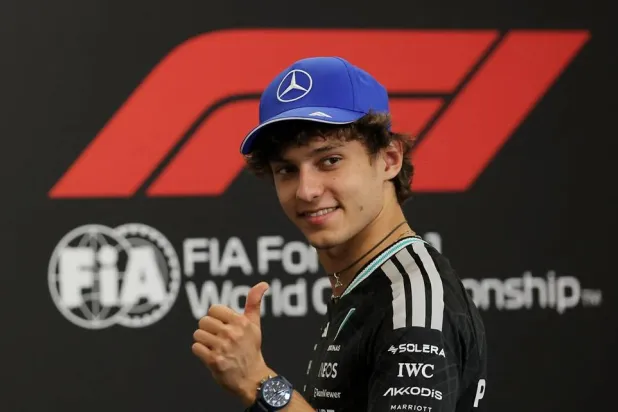 Formula One F1 - Belgian Grand Prix - Circuit de Spa-Francorchamps, Stavelot, Belgium - July 16, 2026 Mercedes' Andrea Kimi Antonelli during the press conference ahead of the Belgian Grand Prix. (Reuters)