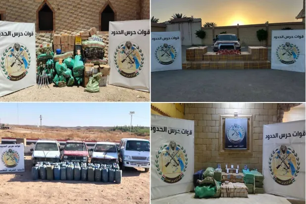 جانب من المضبوطات خلال حملة للجيش المصري في 22 يونيو الماضي (المتحدث العسكري على «فيسبوك»)