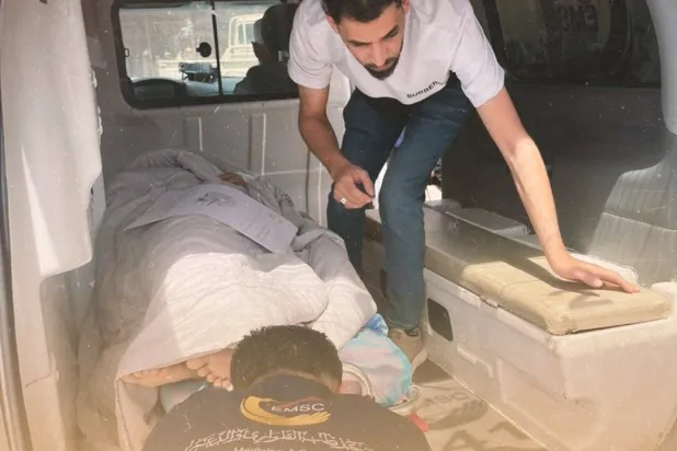 A victim of clashes in Libya’s Zawiya in early May (Emergency Medicine and Support Center)