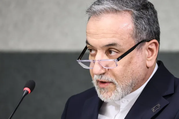 Iran's Foreign Minister Abbas Araghchi addresses a special session of the Conference on Disarmament at the United Nations, aside of US-Iran talks in Geneva, Switzerland, February 17, 2026. (Reuters)