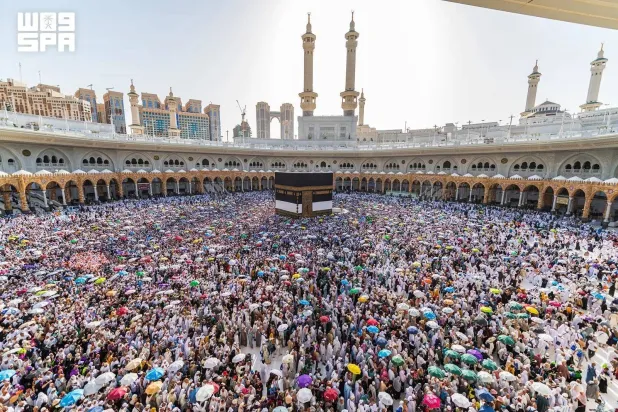 Worshippers are seen at the Grand Mosque in the holy city of Makkah, Saudi Arabia. (SPA file)