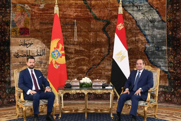 محادثات في القاهرة بين الرئيس المصري عبد الفتاح السيسي ورئيس الجبل الأسود ياكوف ميلاتوفيتش (الرئاسة المصرية)