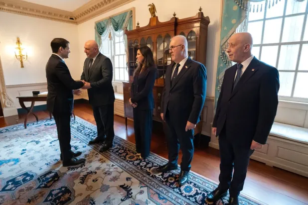 ABD Dışişleri Bakanı Marco Rubio, Washington'da Lübnan Cumhurbaşkanı Joseph Avn ve beraberindeki heyeti kabul etti (ABD Dışişleri Bakanlığı).