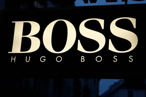 The logo of German fashion company Hugo Boss is seen at a store in Vienna, Austria, November 23, 2016. (Reuters)