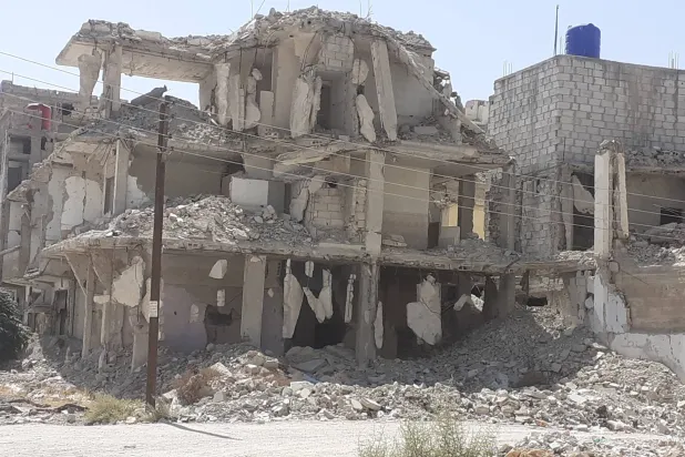 Widespread destruction in the Yarmouk Palestinian Camp in Damascus (Asharq Al-Awsat)